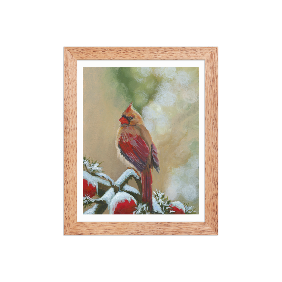Christmas Cardinal, framed poster