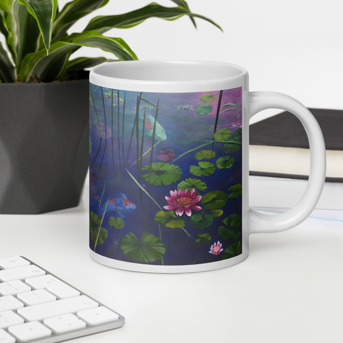 Morning Meditation, White mug