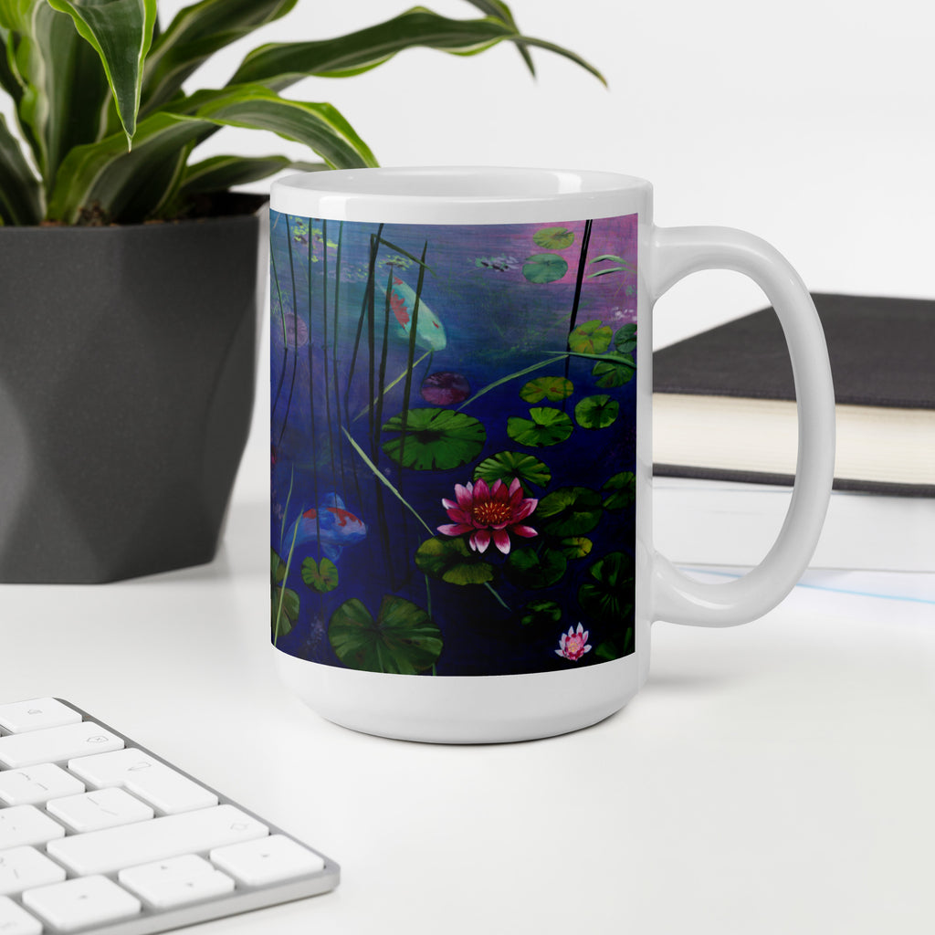 Morning Meditation, White mug