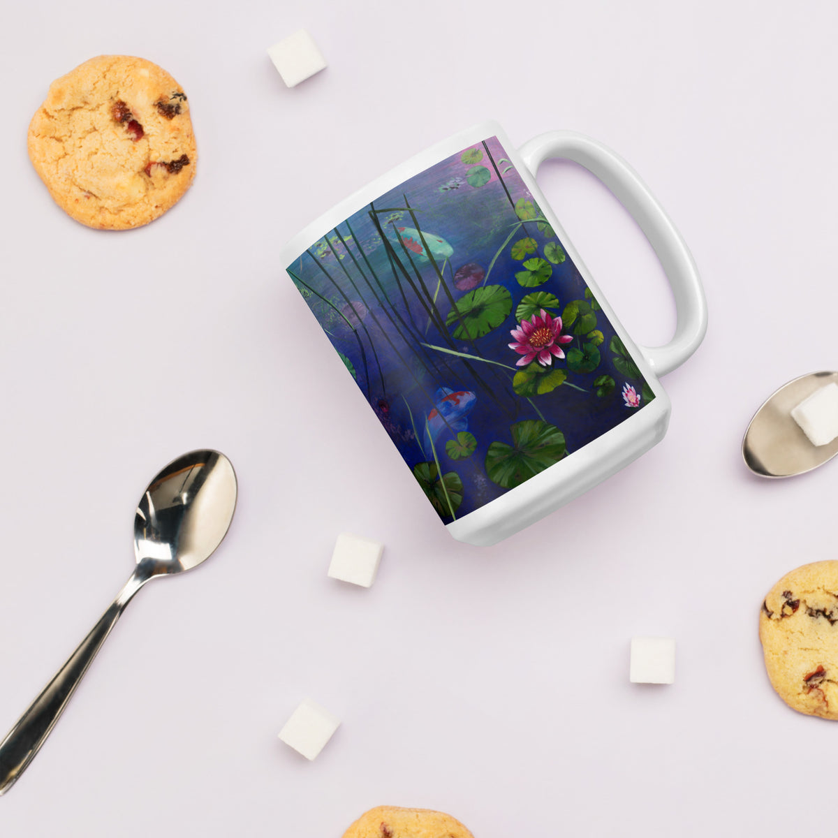 Morning Meditation, White mug